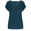 Native Spirit Ladies V Neck Linen T-Shirt Thumbnail